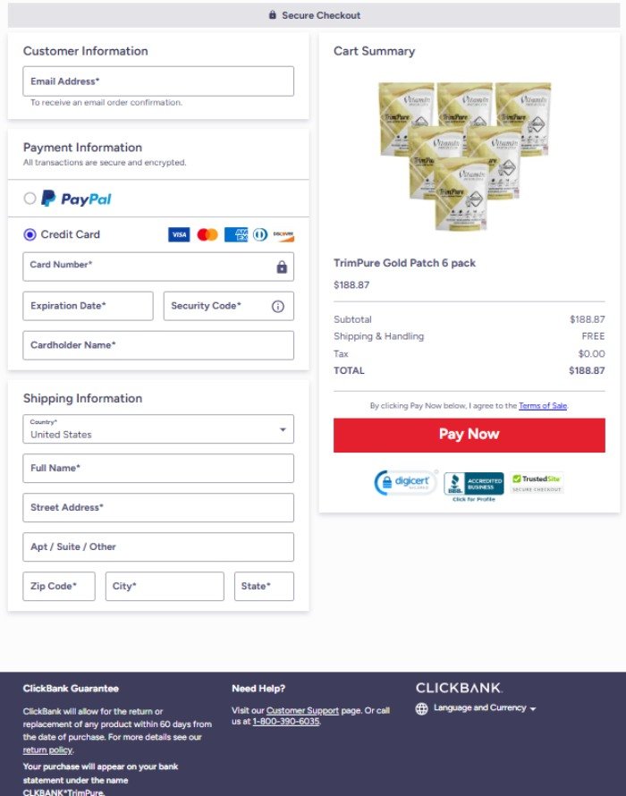 Secure online payment guarantee